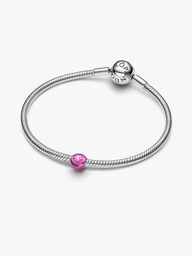 Pink Smilende Ansikt Mini Charm