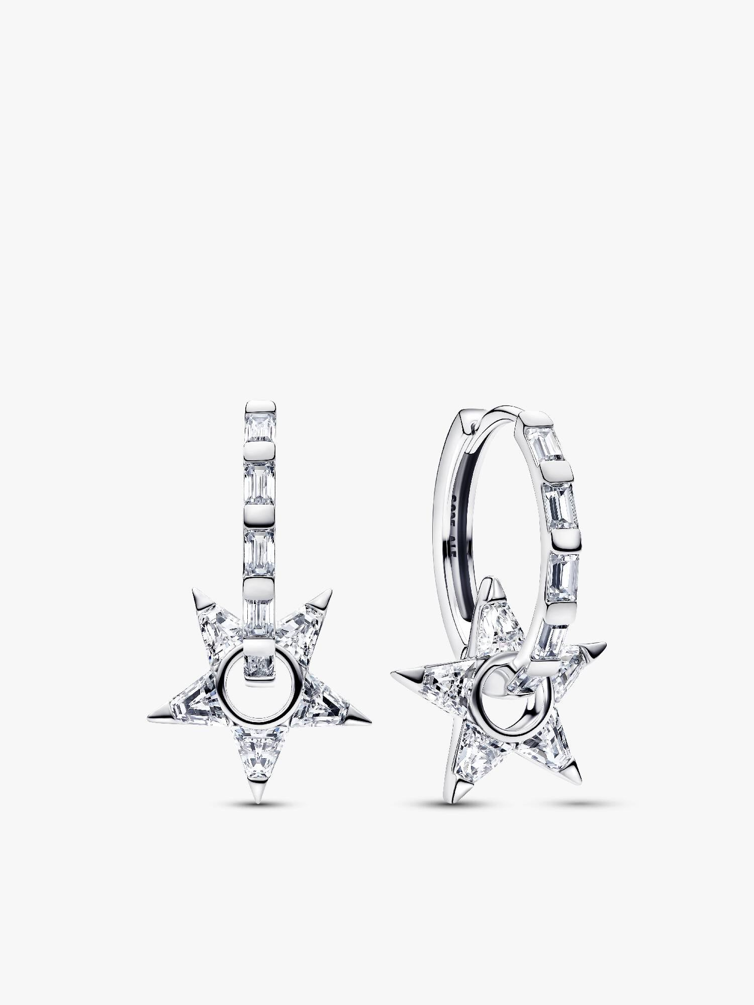 Funklende Stella Openwork Hoop Øreringer
