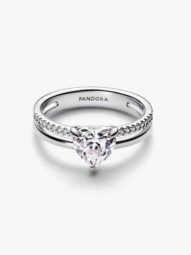 Dobbelt Bånd Hjerte Ring