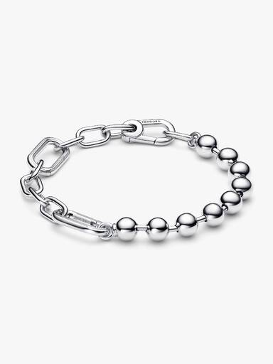 Lenkekjedearmbånd med Metallkugler og Ledd