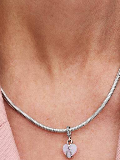 Mum Opaliserende Hjerte Hengende Charm
