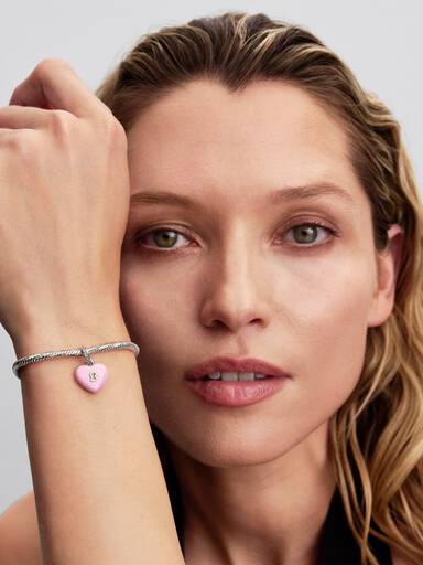 Rose Keramikkhjerte Hengelås Hengende Charm
