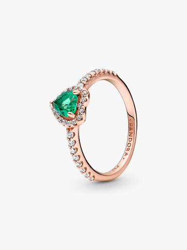 Funklende Hevet Hjerte Ring