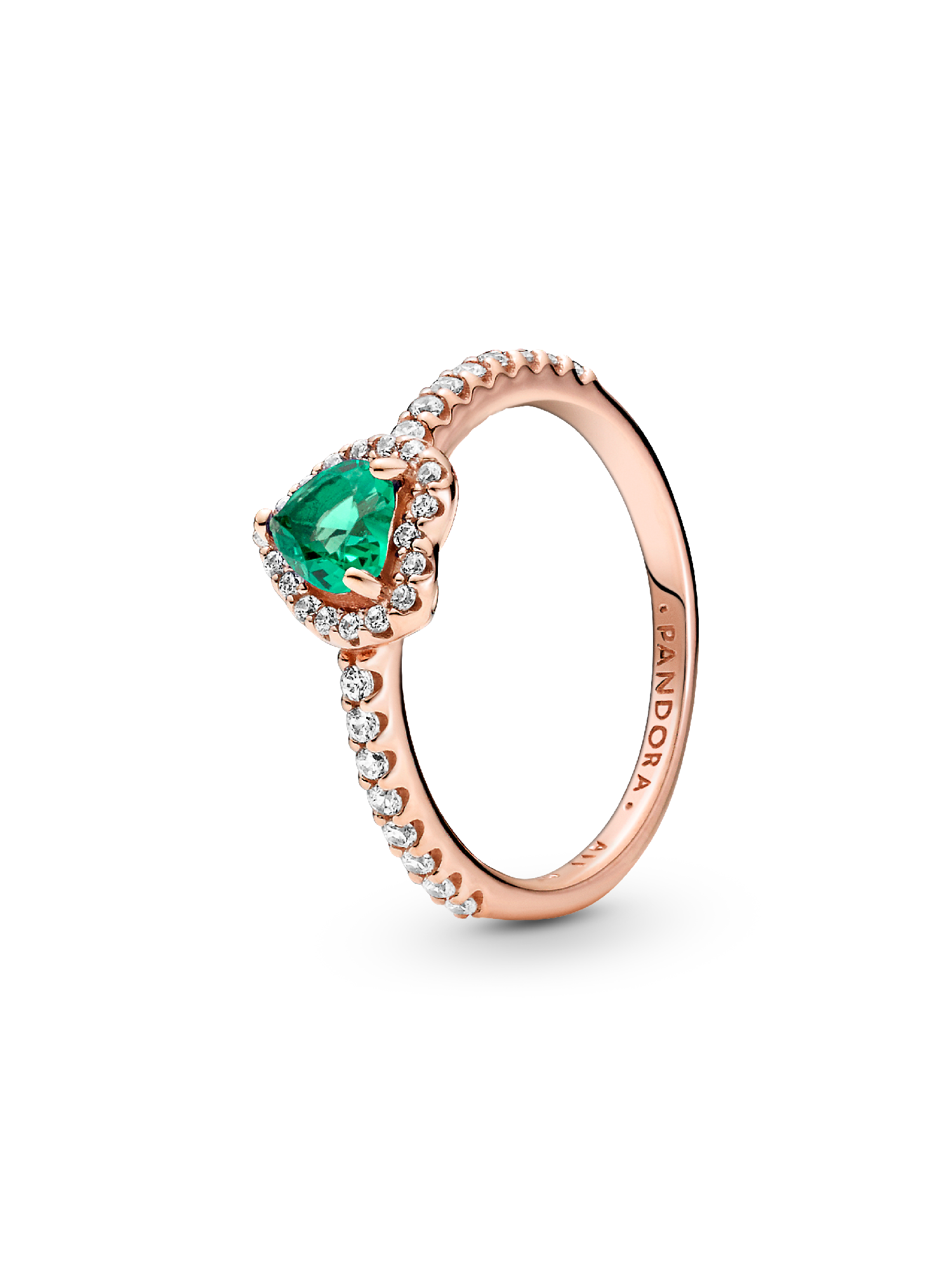 Funklende Hevet Hjerte Ring