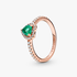 Funklende Hevet Hjerte Ring Funklende Hevet Hjerte Ring