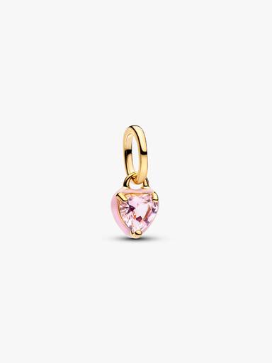 Mini Hengende Charm med Pink Chakra Hjerte