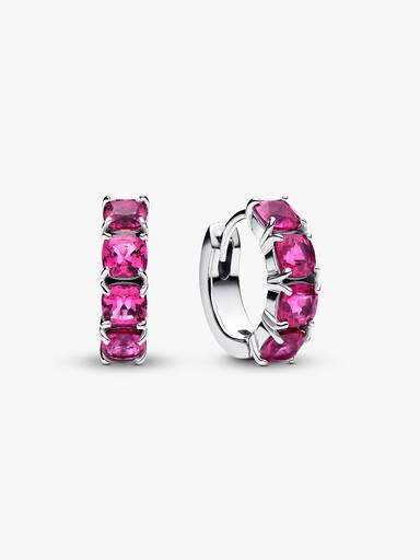 Pink Hoop Øreringer