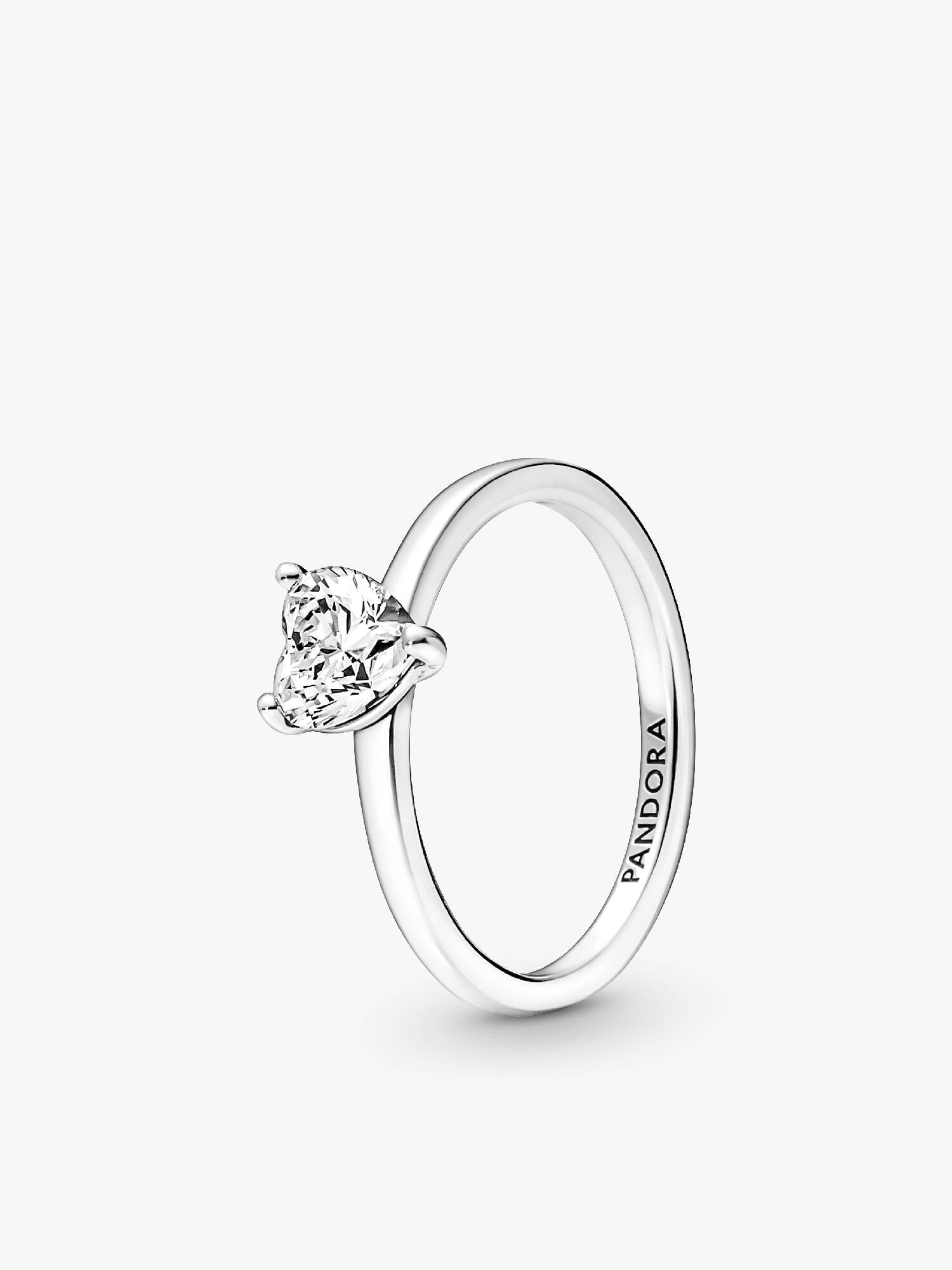 Funklende Hjerte Solitaire Ring