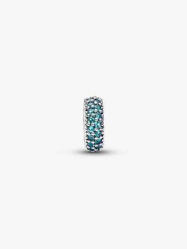 Isblå Stein Mellomledd Charm