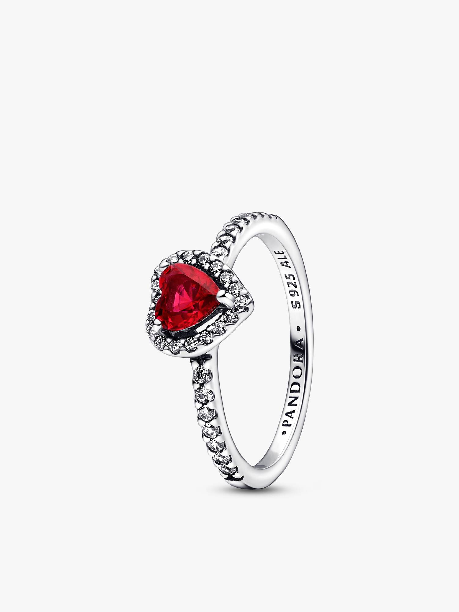 Hevet Rødt Hjerte Ring
