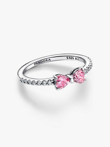 Funklende Pink Sløyfe Ring