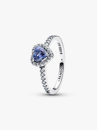 Funklende Hevet Hjerte Ring