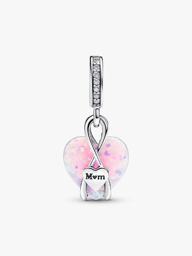 Mum Opaliserende Hjerte Hengende Charm
