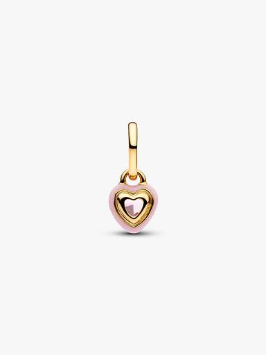Mini Hengende Charm med Pink Chakra Hjerte