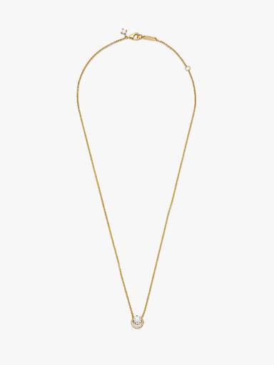 Funklende Rund Halo Anheng Collier Halskjede