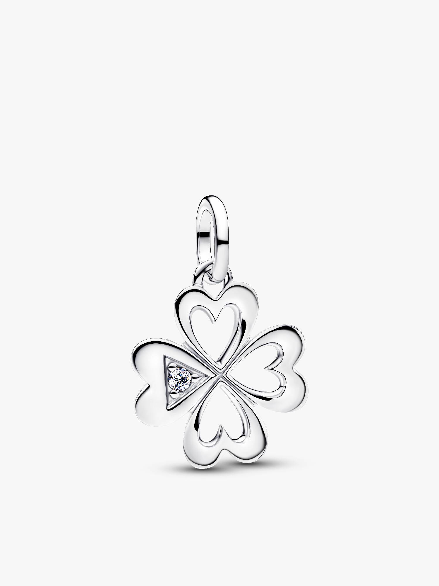 Hjerte Firkløver Medaljong Charm
