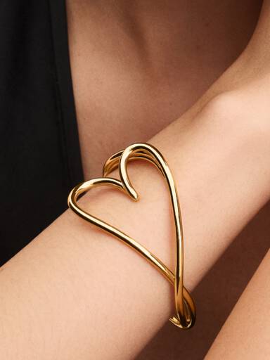 Organisk Formet Hjerte Bangle