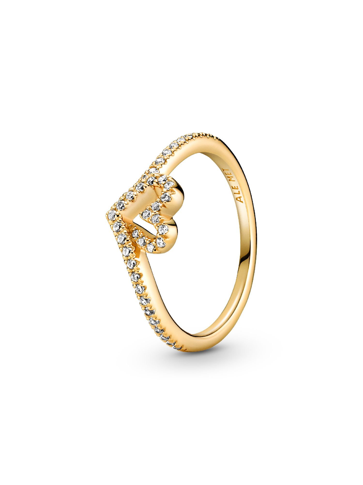 Funklende Ring med Hjerte og Ønskebein