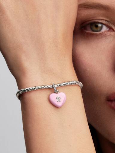 Rose Keramikkhjerte Hengelås Hengende Charm