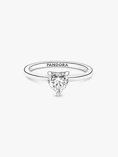 Funklende Hjerte Solitaire Ring