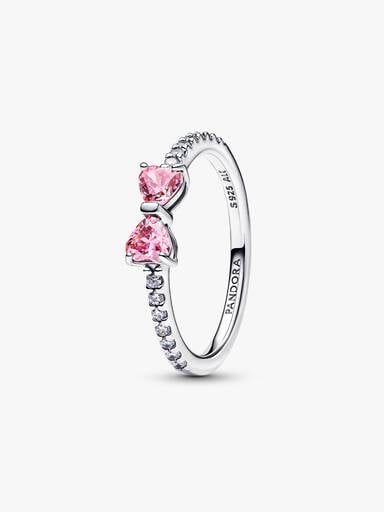 Funklende Pink Sløyfe Ring
