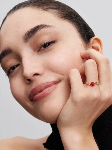 Disney Skjønnheten og Udyret Fortryllet Rose Ring