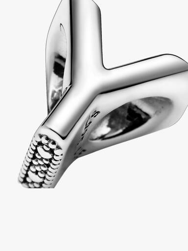 Letter Y silver charm