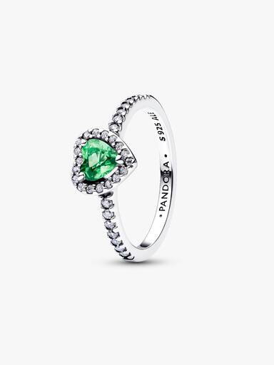 Hevet Mintgrønt Hjerte Ring