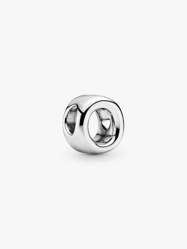 Letter O silver charm