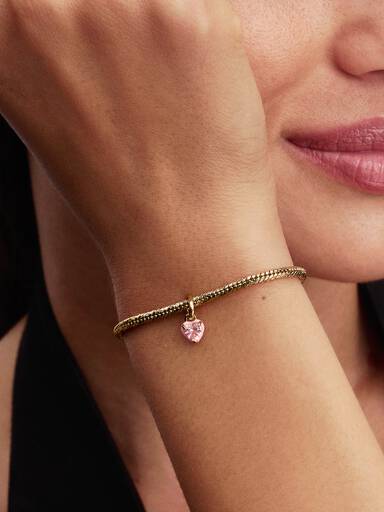 Mini Hengende Charm med Pink Chakra Hjerte