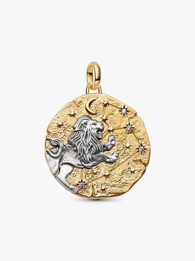 Stjernetegnet Løven Oversized Medaljong Charm