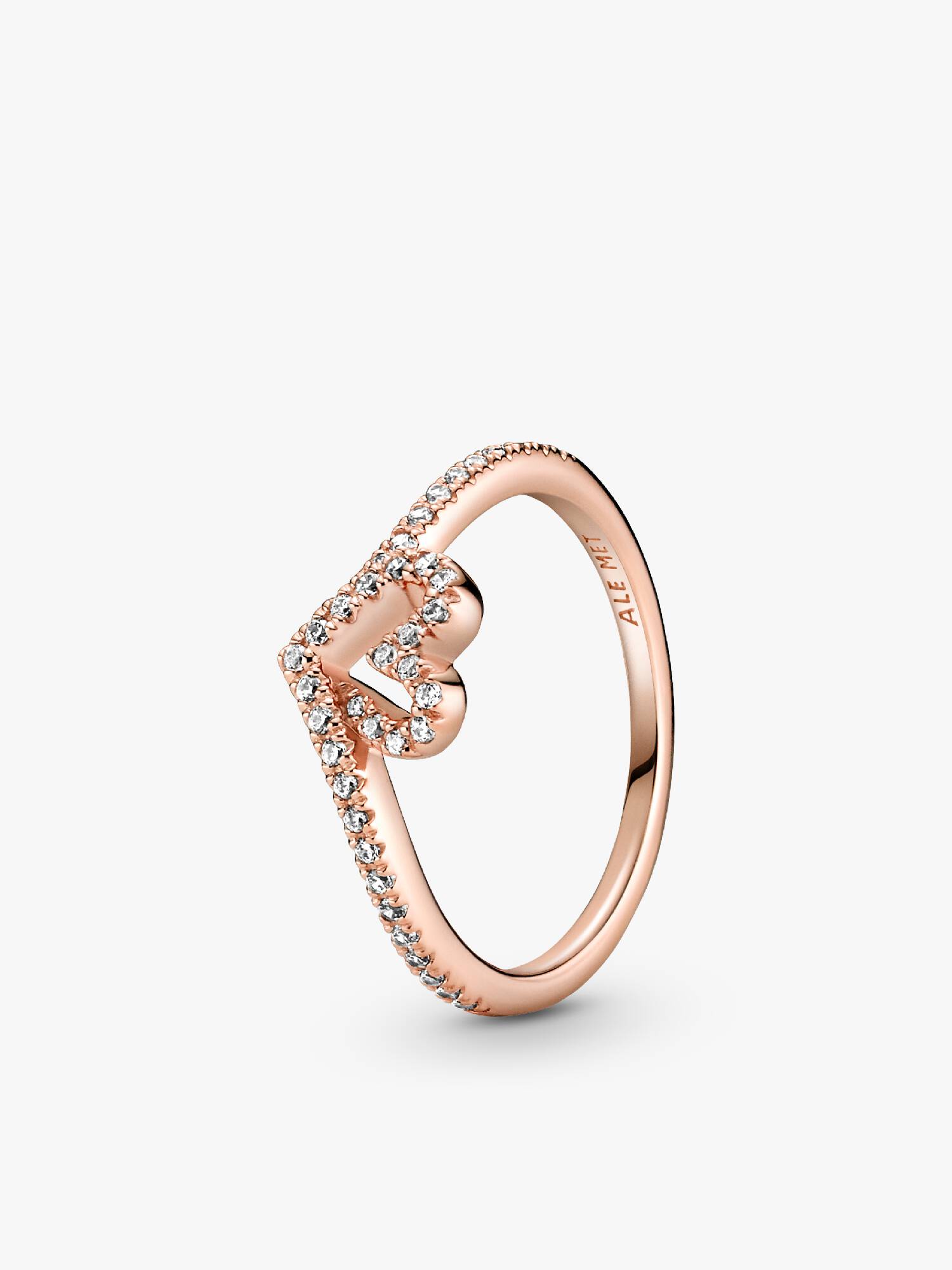 Funklende Ønskebeinhjerte Ring