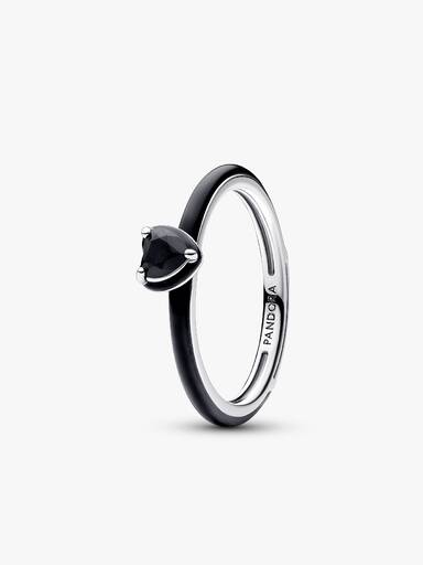 Svart Chakra Hjerte Ring