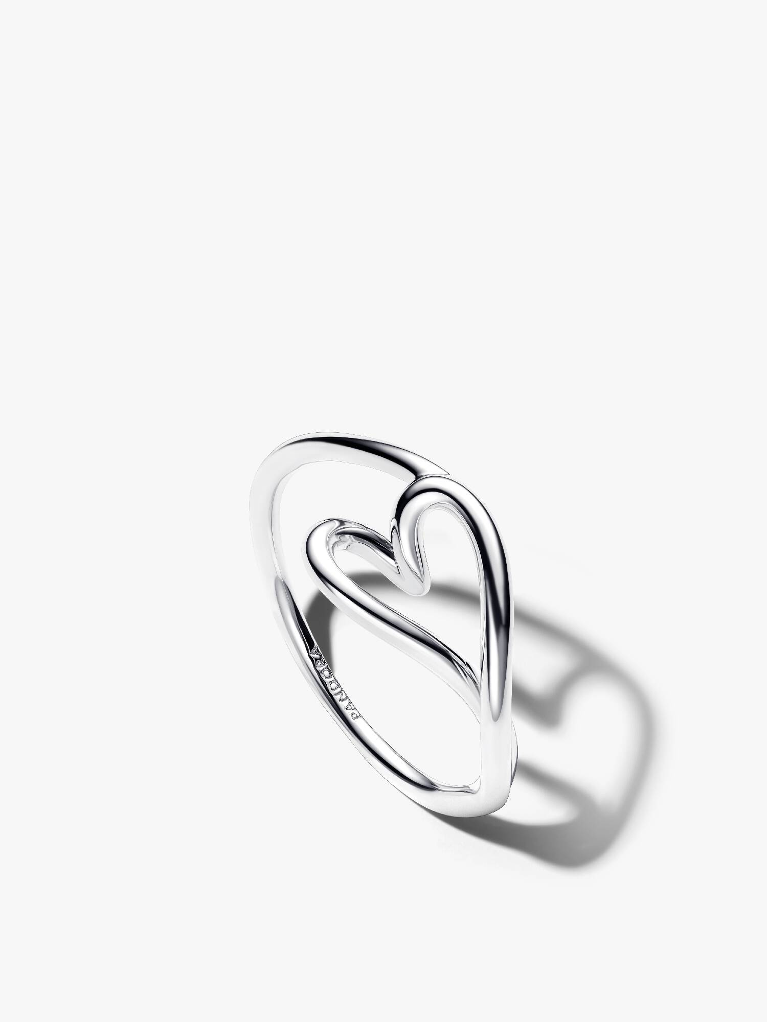 Organisk Formet Lite Hjerte Ring
