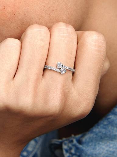 To Funklende Hjerter Ring