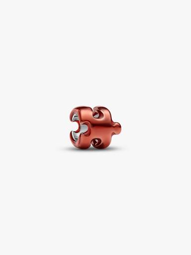 Oransje Puslespillbit Mini Charm