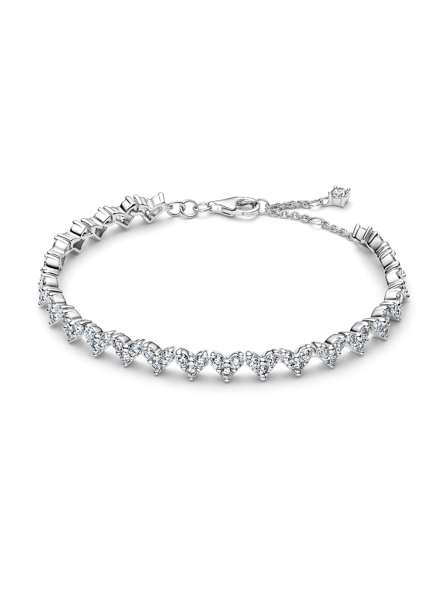 Trippel Stein Hjerte Armbånd