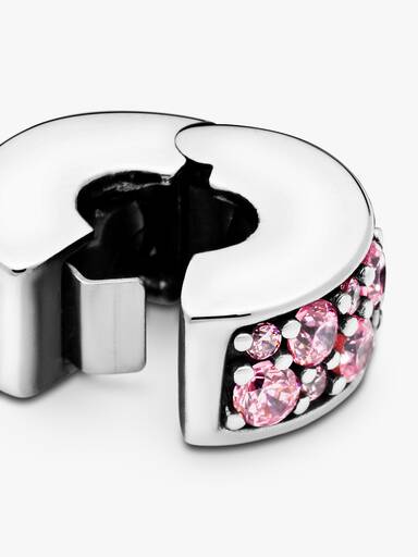 Rosa Pavé Klemmecharm