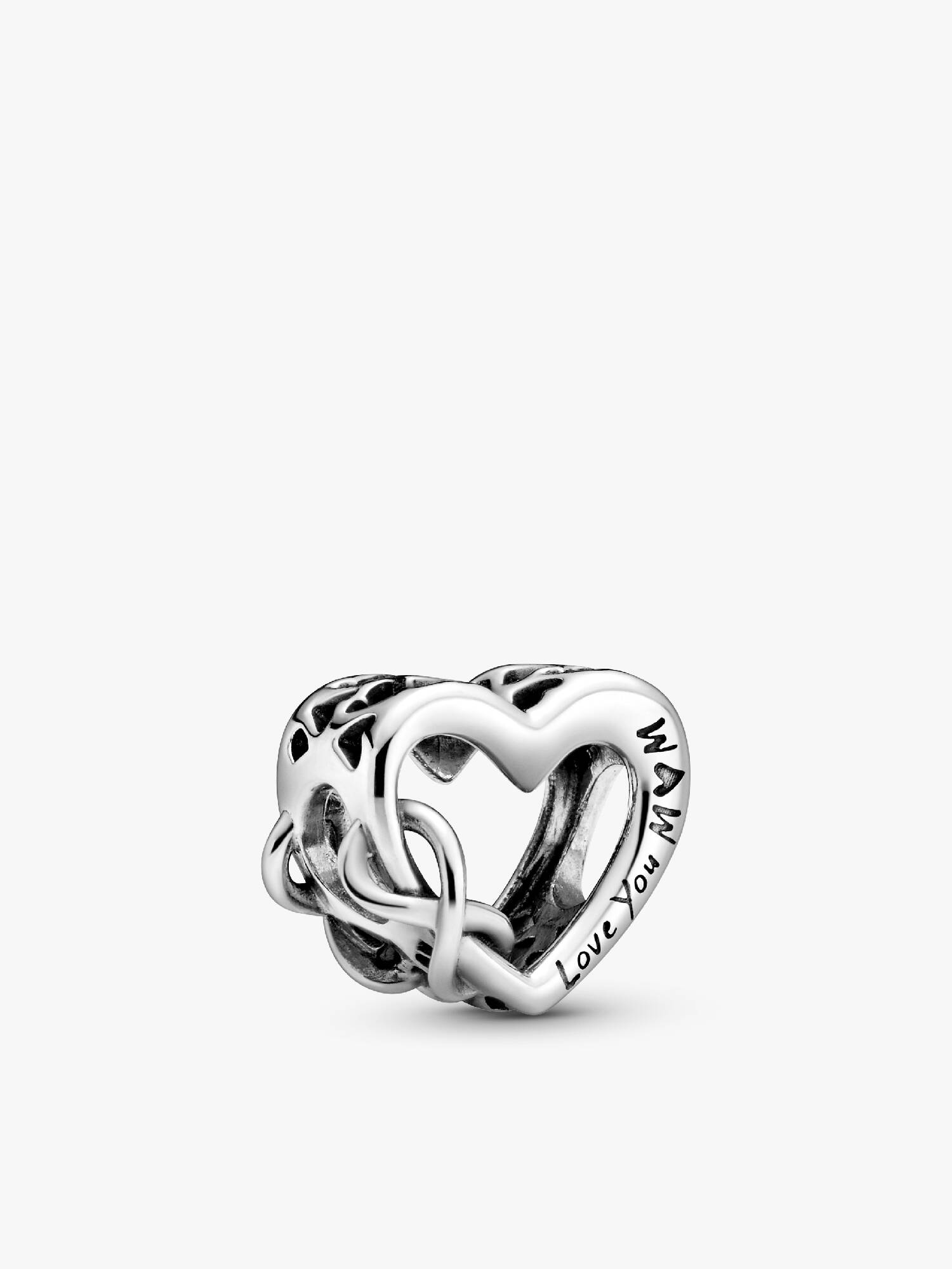 Elsk din mor Infinity Hjerteformet Charm