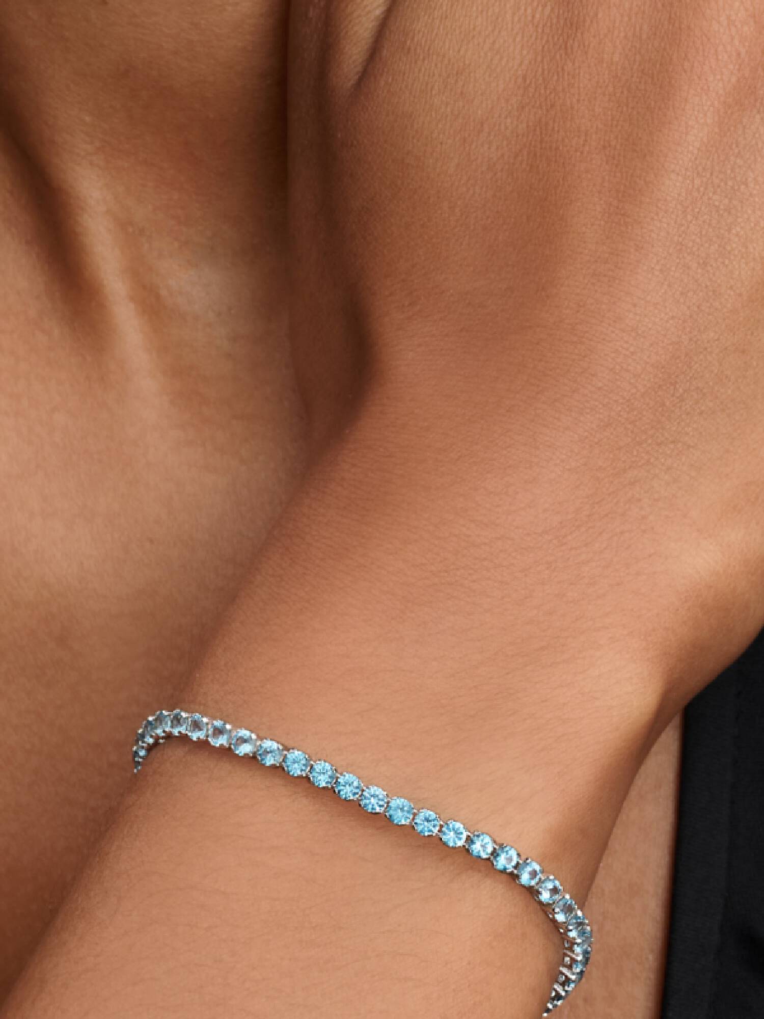 Funklende Lys Blått Tennisarmbånd