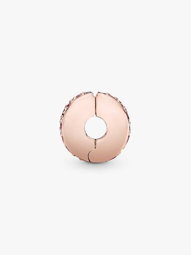 Rosa Pavé Klemmecharm