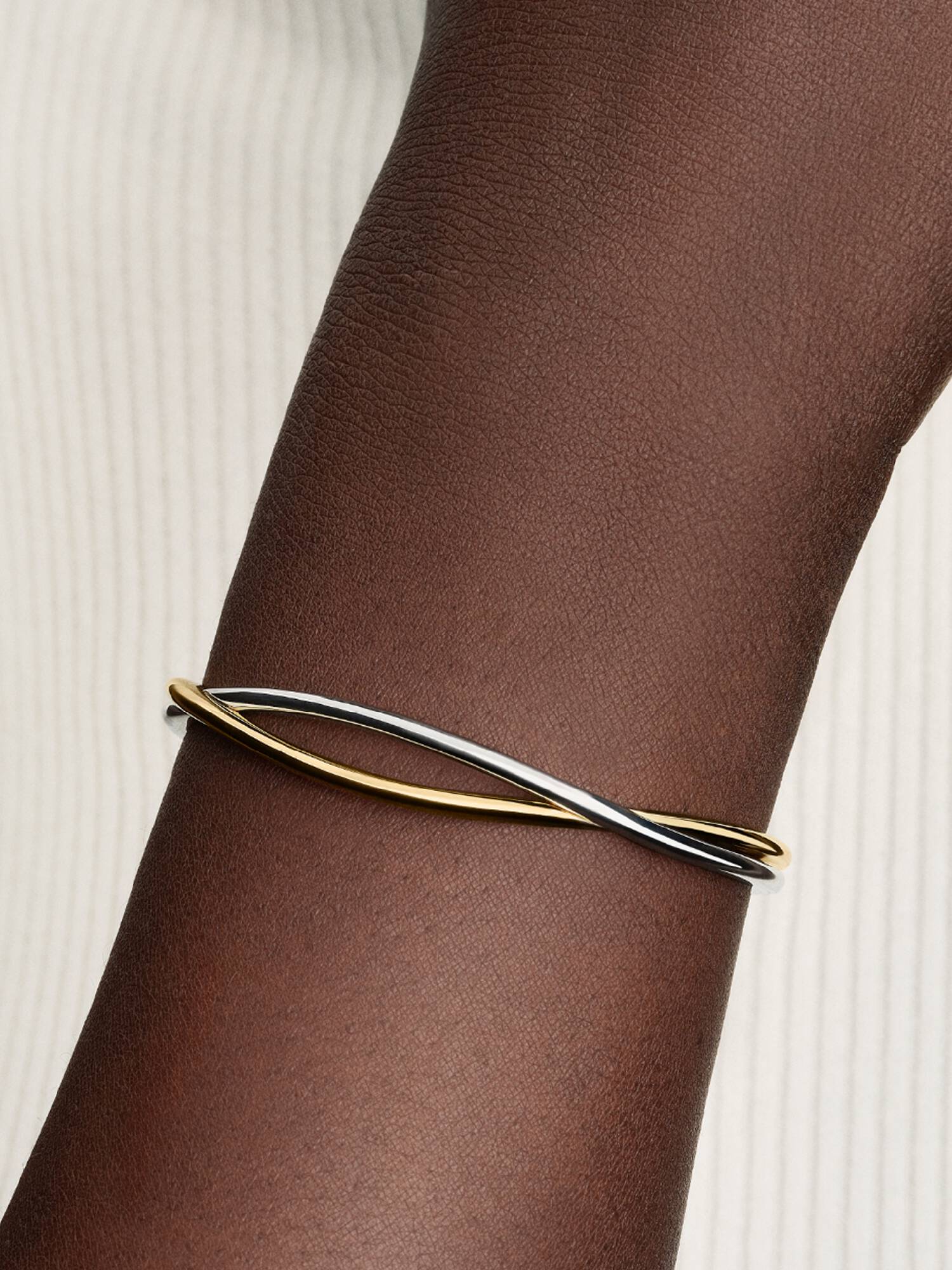 Sammenflettet Tofarget Åpent Bangle