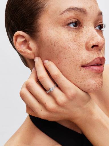 Funklende Stella Baguette Ring