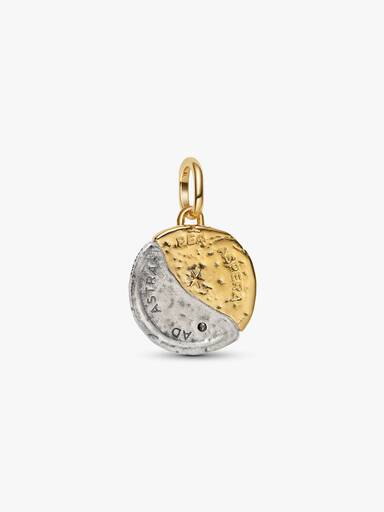 Sol og Måne Medaljong Charm