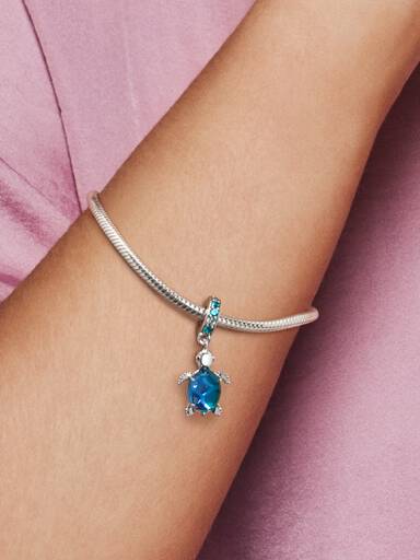 Havskilpadde Hengende Charm i Muranoglass